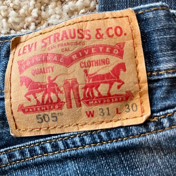 Men's Levi's 505 31/30 blue jeans - Picture 3 of 3